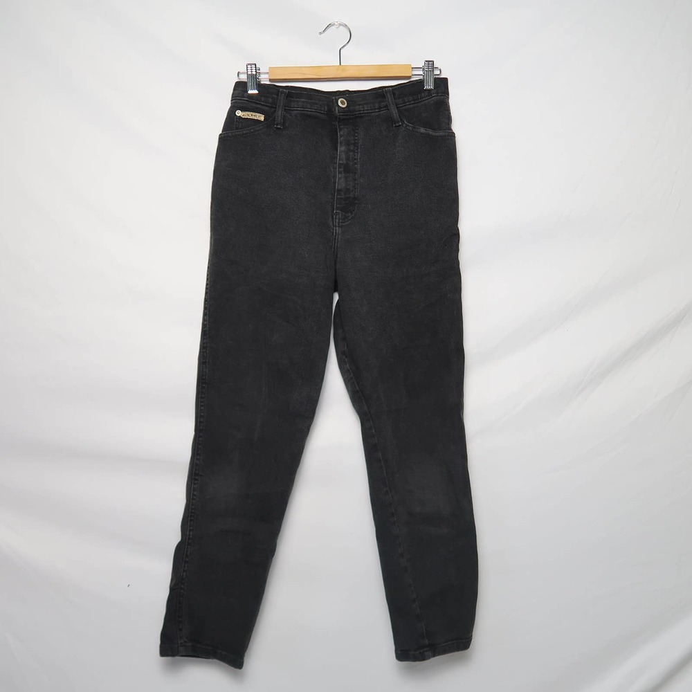 Vintage 90s Action West Jeans black high rise straight leg western jeans 12